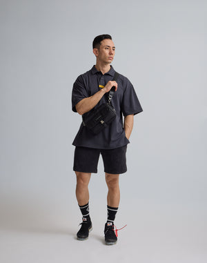 CRONOS 刺繡 BOXLOGO POLO 衫 [灰黑色]