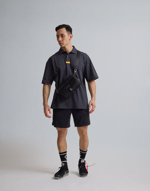 CRONOS 刺繡 BOXLOGO POLO 衫 [灰黑色]