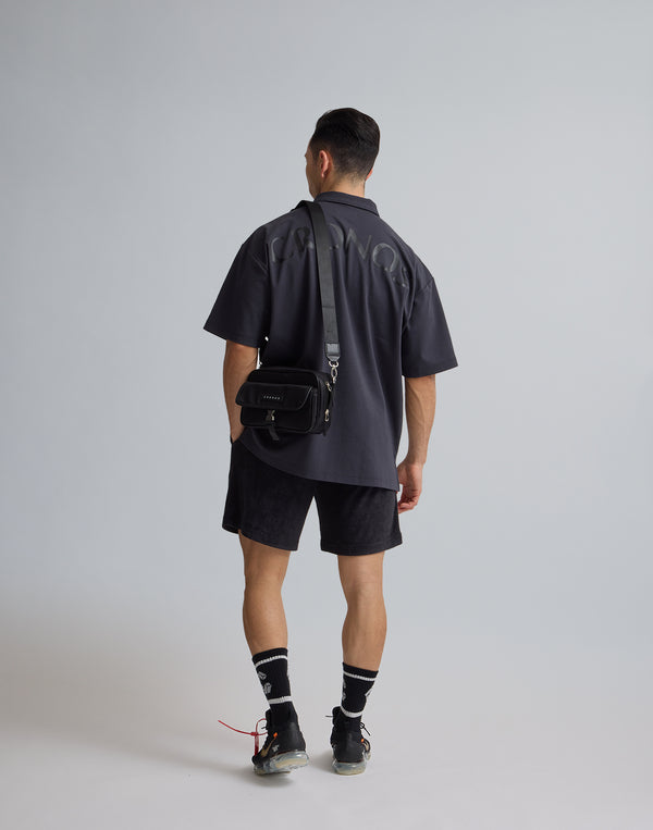 CRONOS 刺繡 BOXLOGO POLO 衫 [灰黑色]