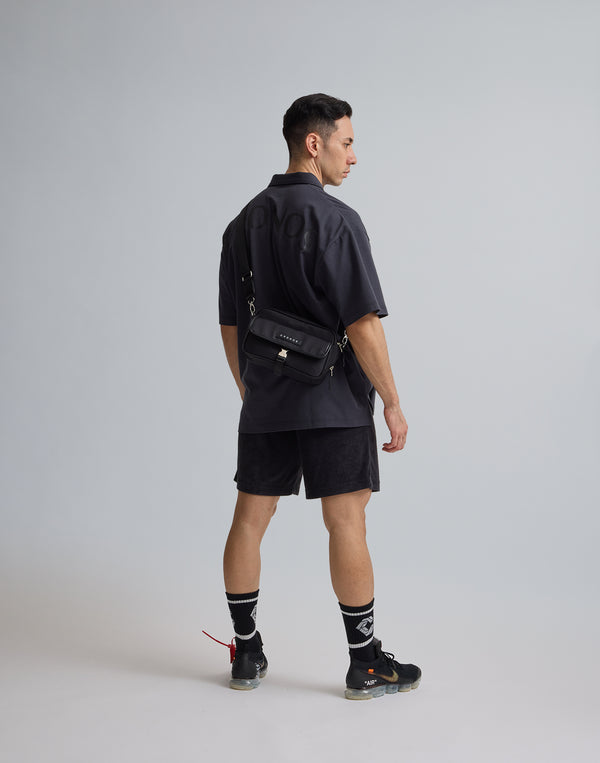 CRONOS 刺繡 BOXLOGO POLO 衫 [灰黑色]