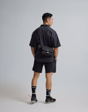 CRONOS 刺繡 BOXLOGO POLO 衫 [灰黑色]