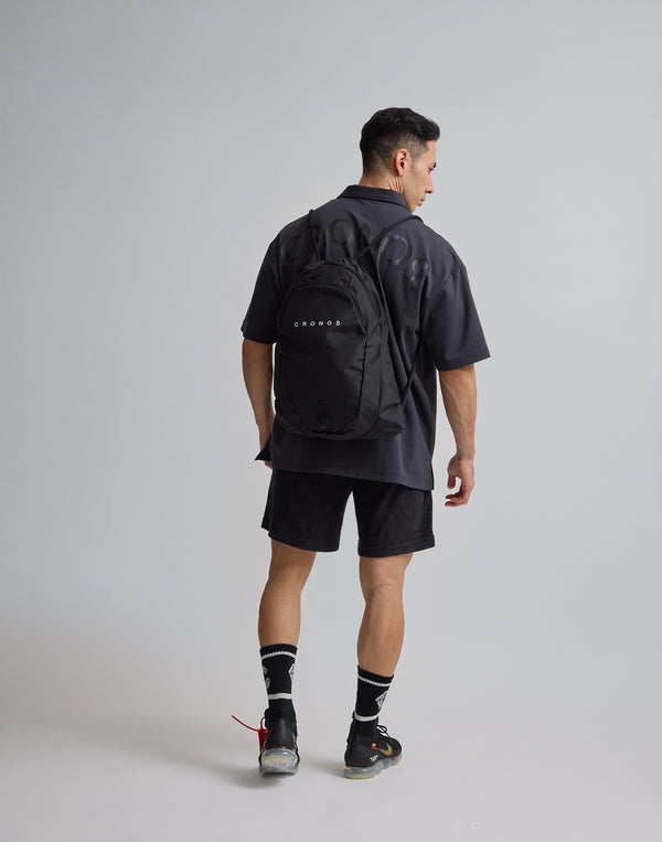 CRONOS 刺繡 BOXLOGO POLO 衫 [灰黑色]