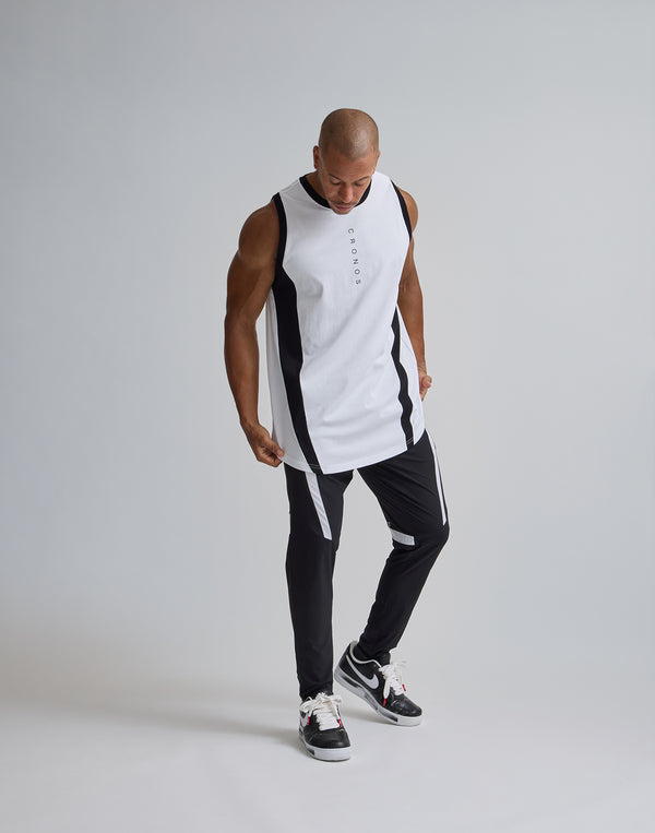 CRONOS  TRIDENT  SWITCHING  TANKTOP【WHITE】