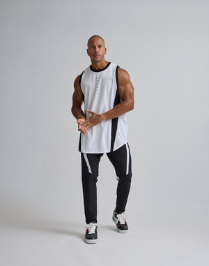 CRONOS  TRIDENT  SWITCHING  TANKTOP【WHITE】