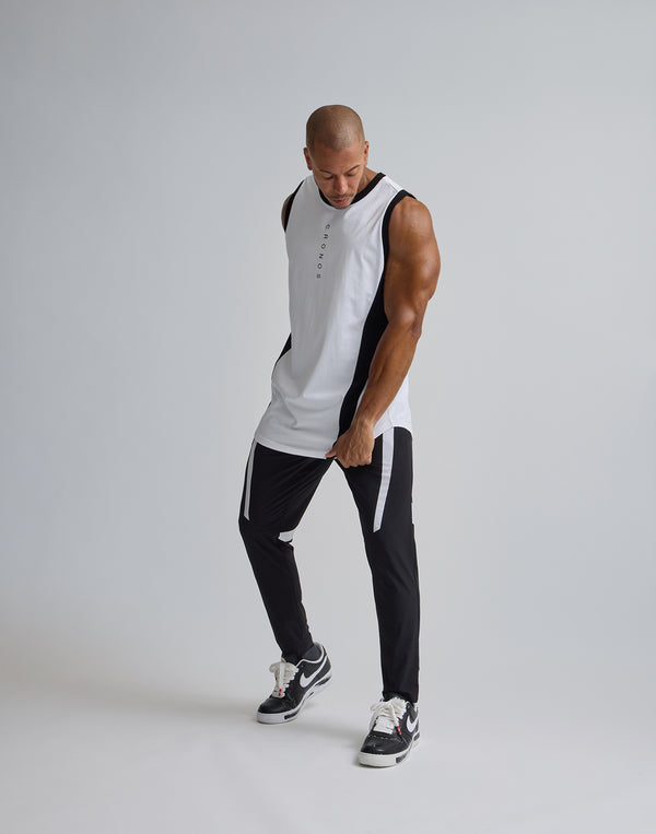 CRONOS  TRIDENT  SWITCHING  TANKTOP【WHITE】
