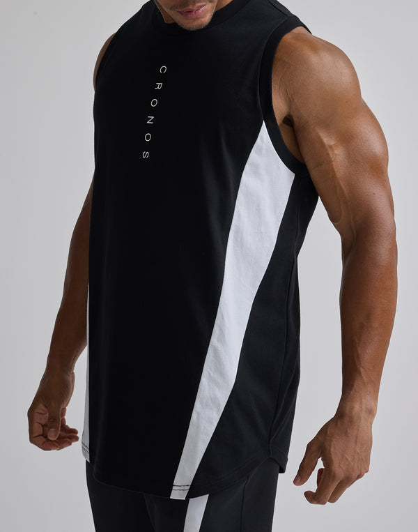 CRONOS  TRIDENT  SWITCHING  TANKTOP【GRAY】