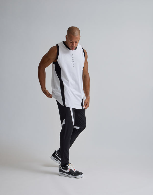 CRONOS  TRIDENT  SWITCHING  TANKTOP【WHITE】