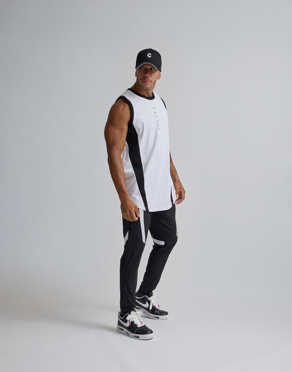 CRONOS  TRIDENT  SWITCHING  TANKTOP【WHITE】