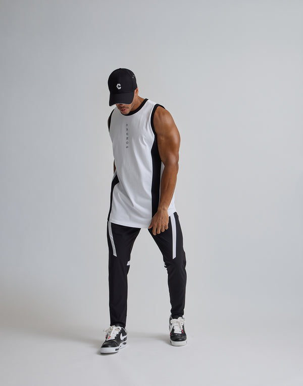 CRONOS  TRIDENT  SWITCHING  TANKTOP【WHITE】