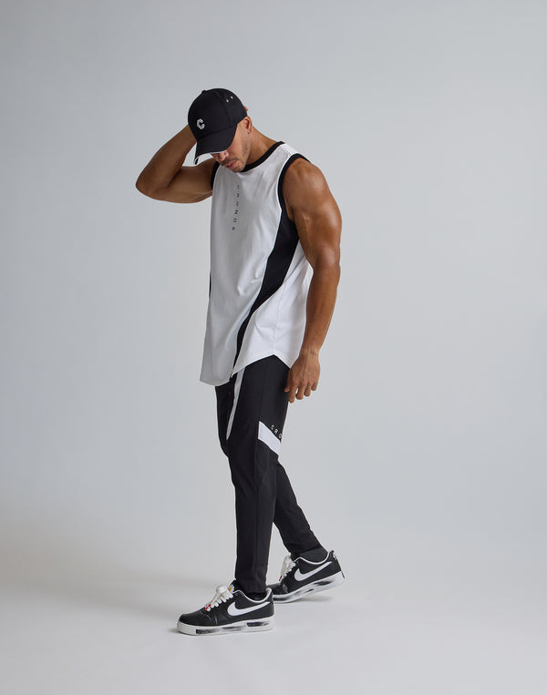 CRONOS  TRIDENT  SWITCHING  TANKTOP【WHITE】