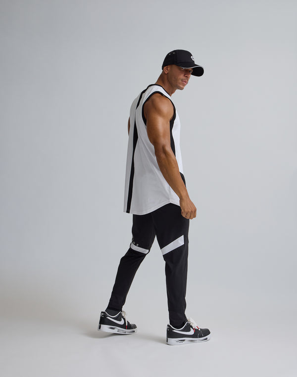CRONOS  TRIDENT  SWITCHING  TANKTOP【WHITE】