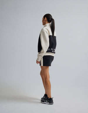 CRONOS BLACK COLOR-BLOCK DESIGN HALF-ZIP 【BLACK】