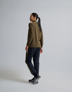 CRONOS BLACK MOCK NECK LONG SLEEVE T-SHIRT【KHAKI】