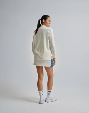 CRONOS BLACK MOCK NECK LONG SLEEVE T-SHIRT【WHITE】