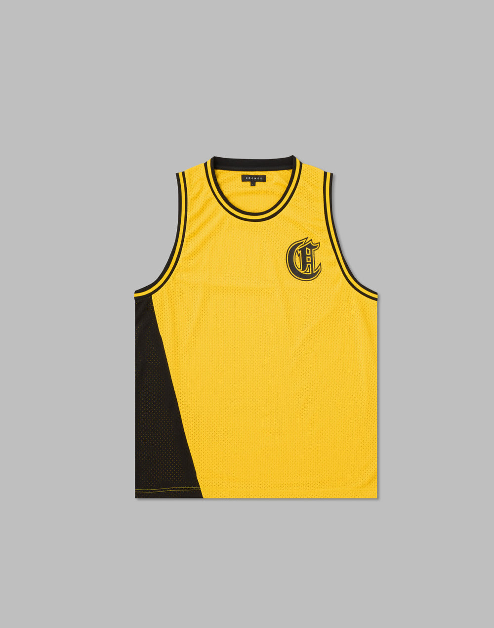CRONOS LOGOPRINT JERSEY MESH SLEEVE LESS [YELLOW]