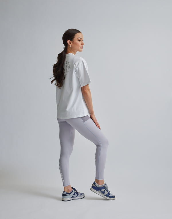 CRONOS WOMEN SPORTS MESH LEGGINGS【GRAY】