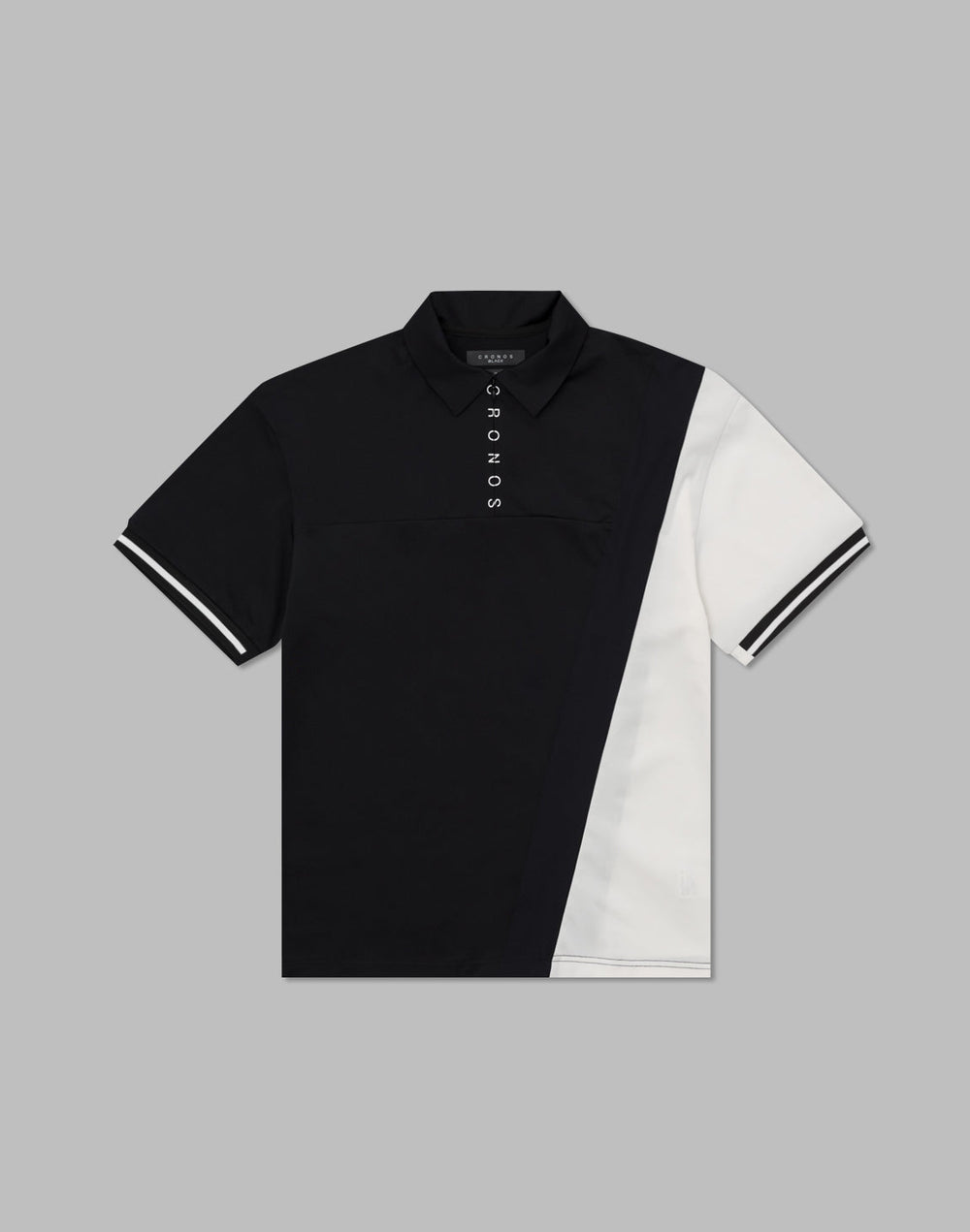 CRONOS 黑色拉鍊 POLO 衫 [黑色]