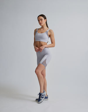 CRONOS WOMEN SPORTS MESH SHORT LEGGINGS【GRAY】