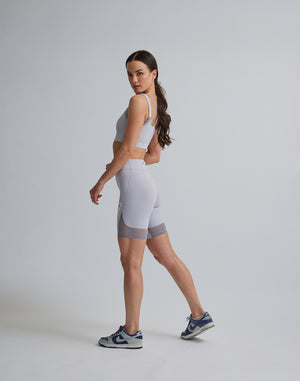 CRONOS WOMEN SPORTS MESH SHORT LEGGINGS【GRAY】