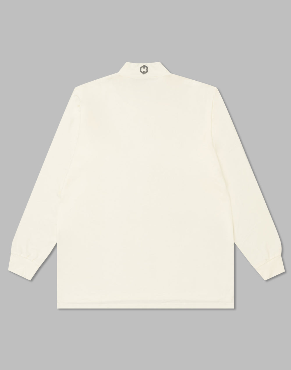 CRONOS BLACK MOCK NECK LONG SLEEVE T-SHIRT [WHITE]