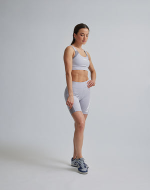 CRONOS WOMEN SPORTS MESH SHORT LEGGINGS【GRAY】
