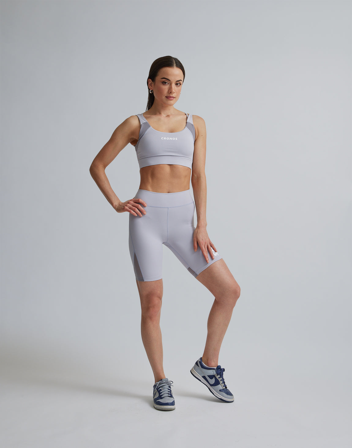 CRONOS WOMEN SPORTS MESH LEGGINGS【BLUE】 – クロノス CRONOS