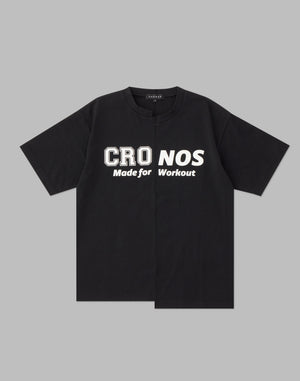 CRONOS WOMEN ASYMMETRY T-SHIRTS【BLACK】