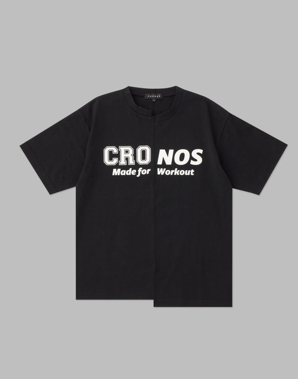 CRONOS WOMEN ASYMMETRY T-SHIRTS【BLACK】