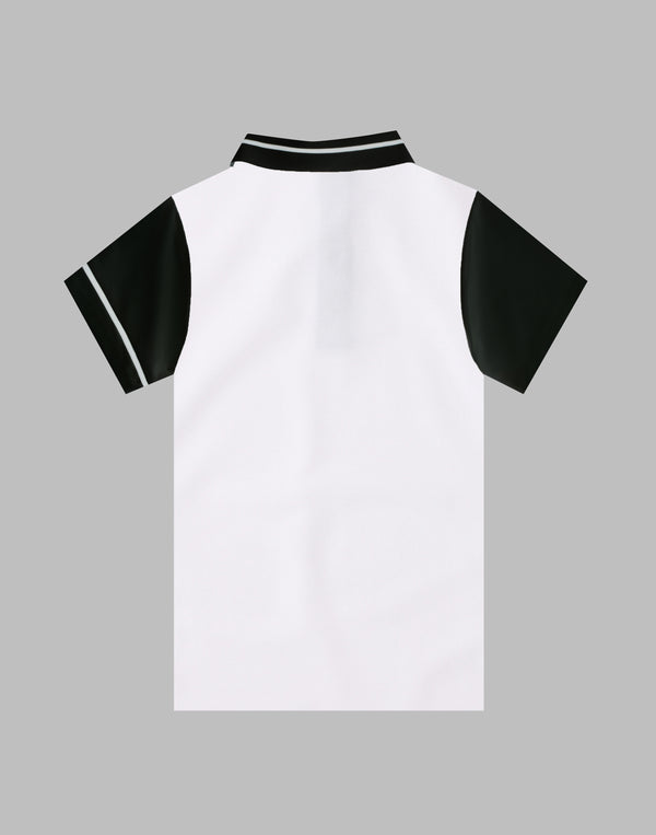 CRONOS BLACK POLO SHIRTS [WHITE]