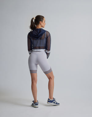 CRONOS WOMEN MESH ZIP HOODY [NAVY]