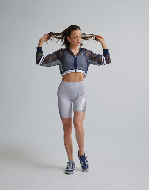 CRONOS WOMEN SPORTS MESH BRA【GRAY】