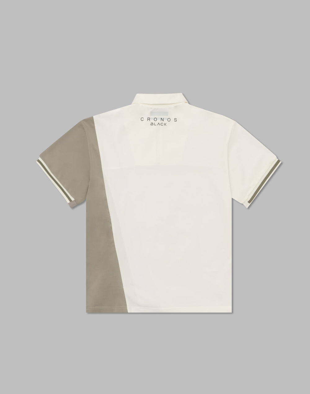 CRONOS 黑色拉鍊 POLO 衫 [白色]