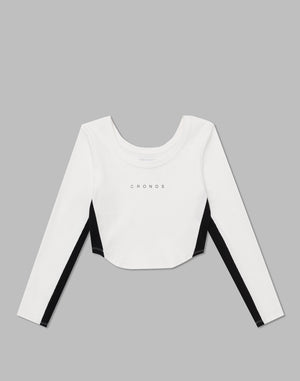 CRONOS WOMEN 2WAY LONG SLEEVE【WHITE】