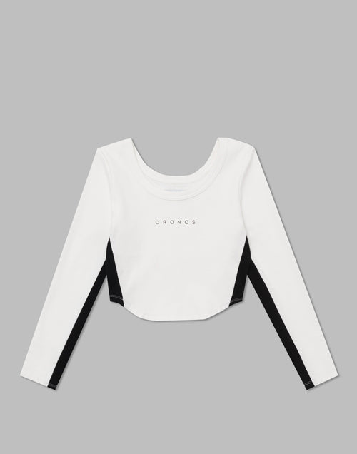 CRONOS WOMEN 2WAY LONG SLEEVE【WHITE】