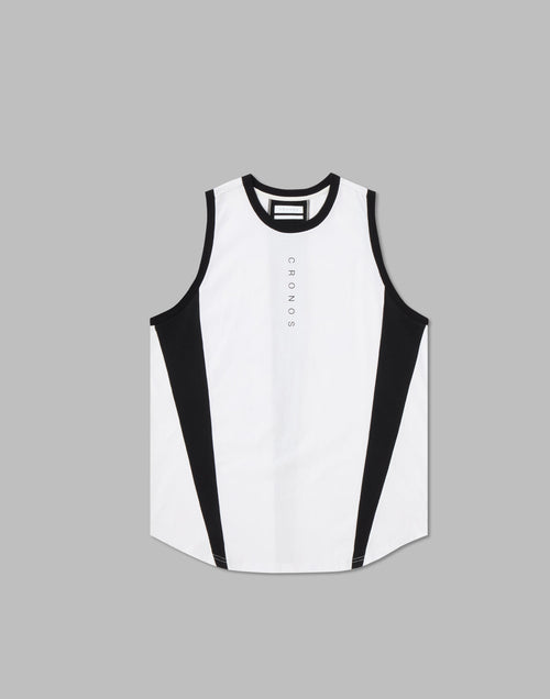 CRONOS  TRIDENT  SWITCHING  TANKTOP【WHITE】