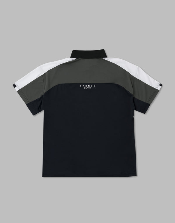CRONOS BLACK 拼色 Polo 衫 [黑色]