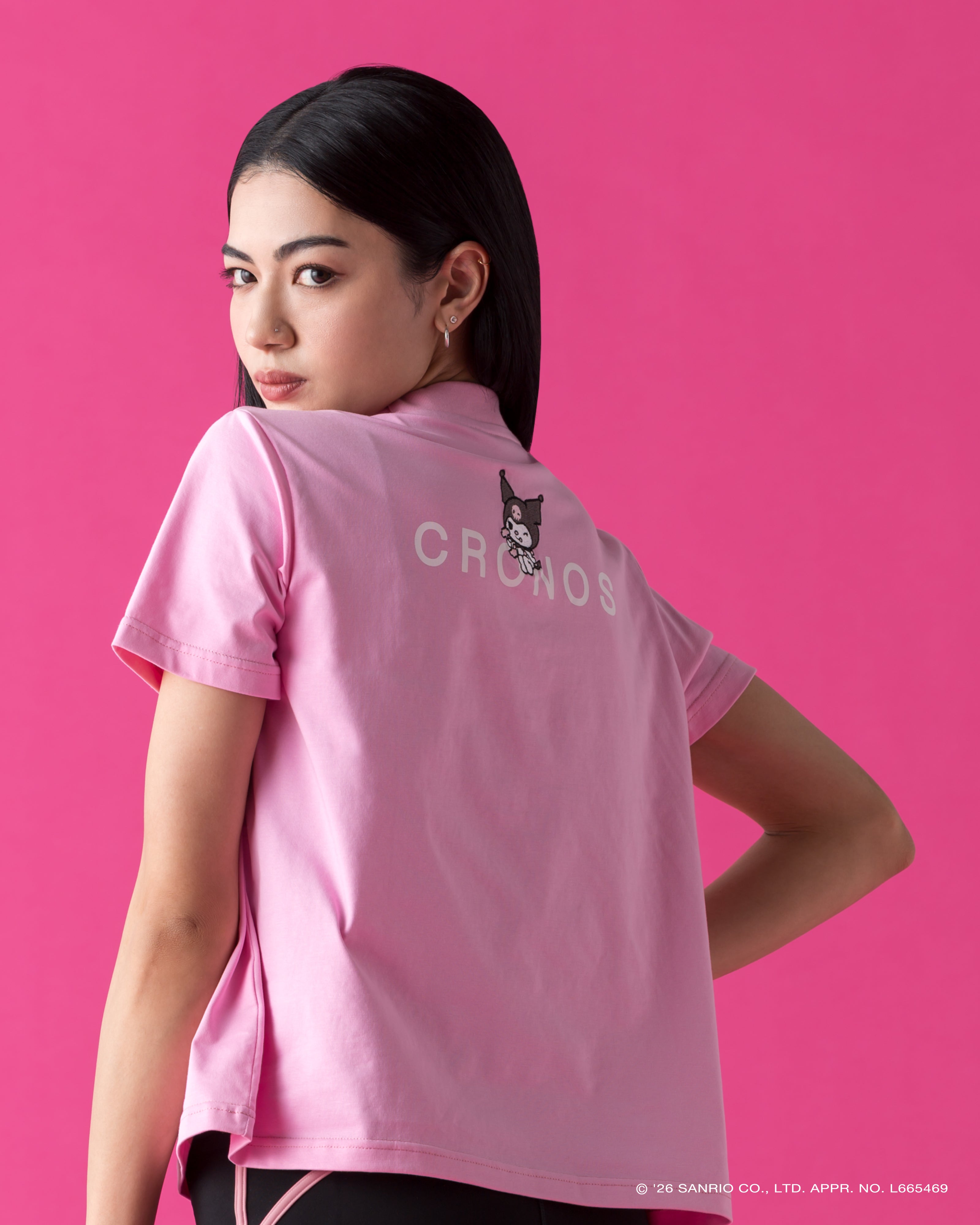 CRONOS クロノス　ピンク　セットアップ　トレーニングウェア CRONOS×KUROMI BASIC TEE【PINK】