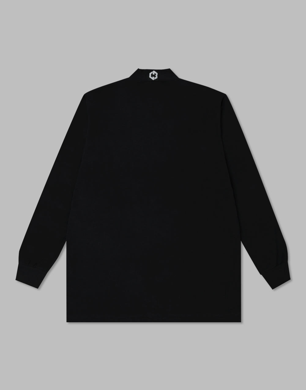 CRONOS BLACK MOCK NECK LONG SLEEVE T-SHIRT [BLACK]