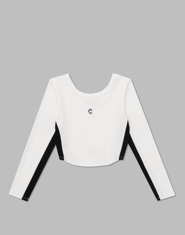 CRONOS WOMEN 2WAY LONG SLEEVE【WHITE】