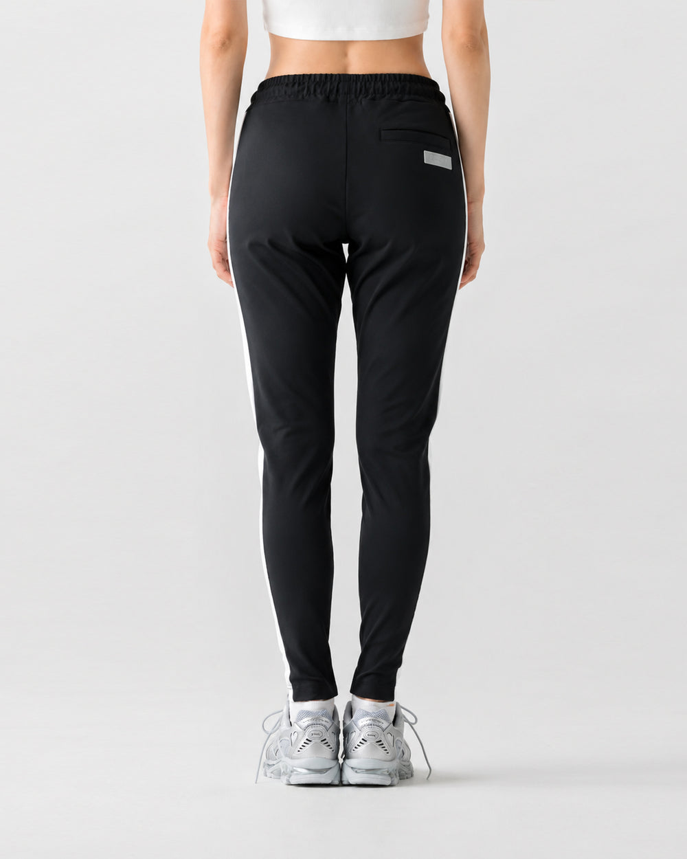 CRONOS WOMEN COOL FIT SKINNY PANTS [BLACK x WHITE]