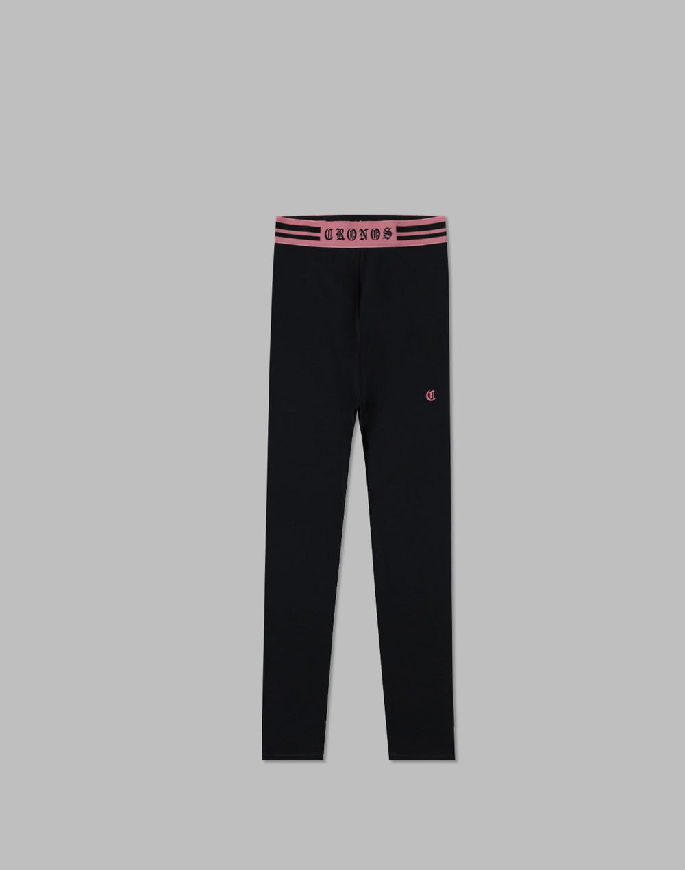CRONOS WOMEN BLACK LETTER LEGGINGS【BLACK×PINK】