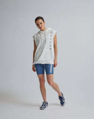 CRONOS WOMEN SPORTS MESH SHORT LEGGINGS【BLUE】