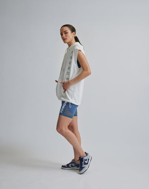 CRONOS WOMEN SPORTS MESH SHORT LEGGINGS【BLUE】