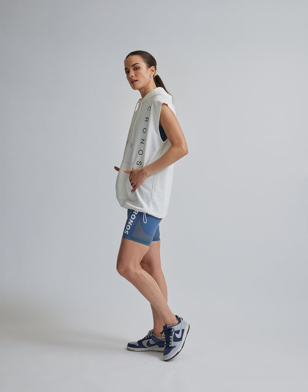 CRONOS WOMEN SPORTS MESH SHORT LEGGINGS【BLUE】