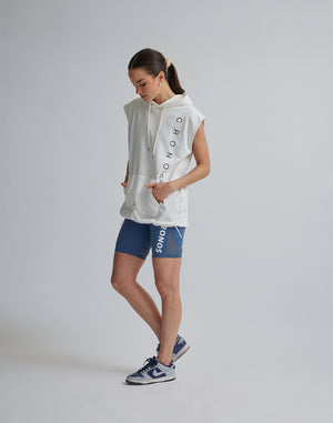 CRONOS WOMEN SPORTS MESH SHORT LEGGINGS【BLUE】