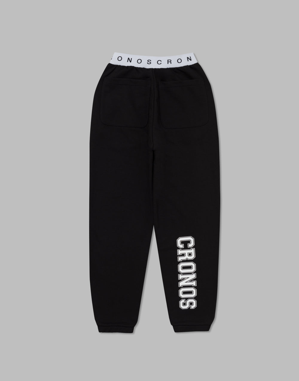 CRONOS WOMEN COLLEGE LOGO PANTS【BLACK×WHITE】