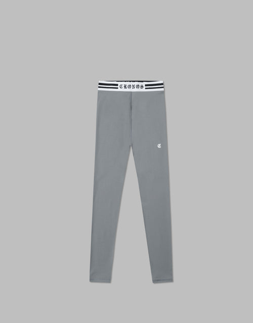 CRONOS WOMEN BLACK LETTER LEGGINGS【GRAY】