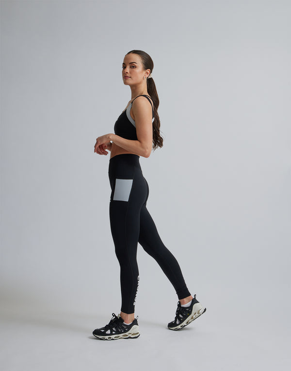 CRONOS WOMEN SPORTS MESH BRA【BLACK×WHITE】