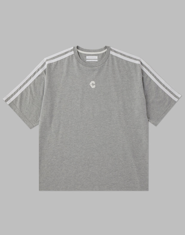 CRONOS 2LINE OVERSIZE T-SHIRTS【GRAY】