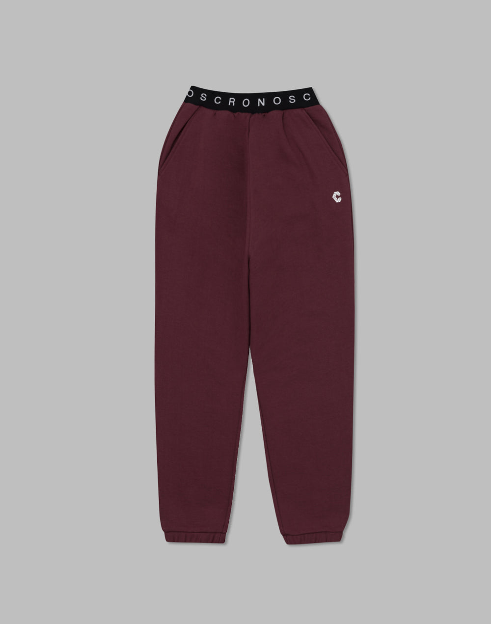CRONOS WOMEN COLLEGE LOGO PANTS【BORDEAUX】